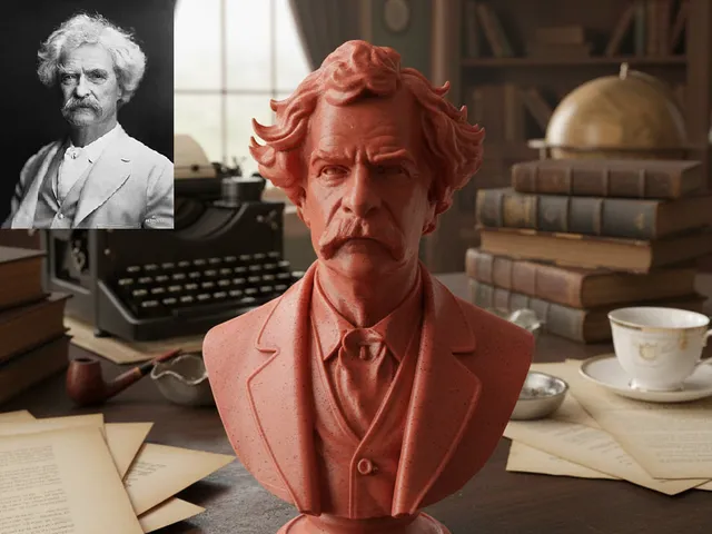 Mark Twain (Samuel Langhorne Clemens) - Bust