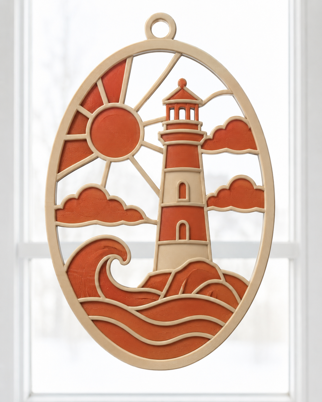 Hanging Lighthouse Window/Mural - Hängender Leuchtturm Fenster/Wandbild