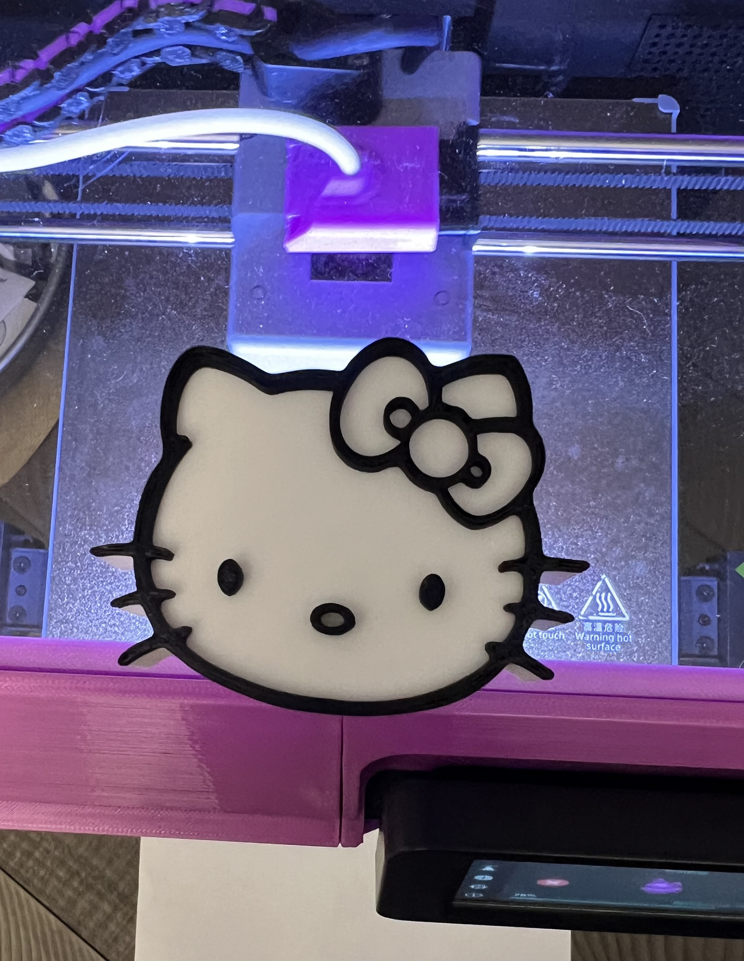 Hello Kitty Lid Handle for FF Adventure 5M 3D Printer Enclosure