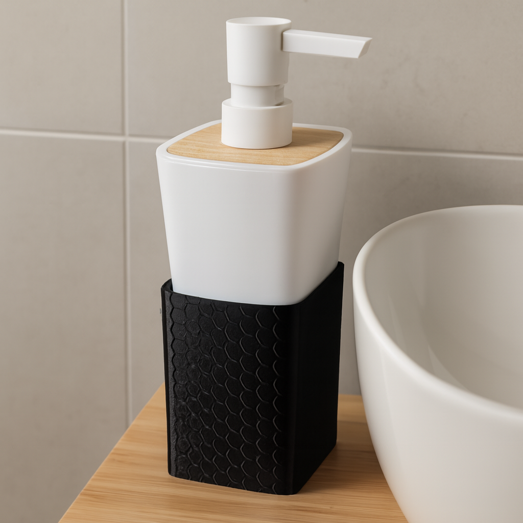 Raised liquid soap stand