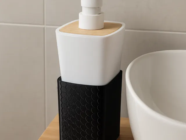 Raised liquid soap stand