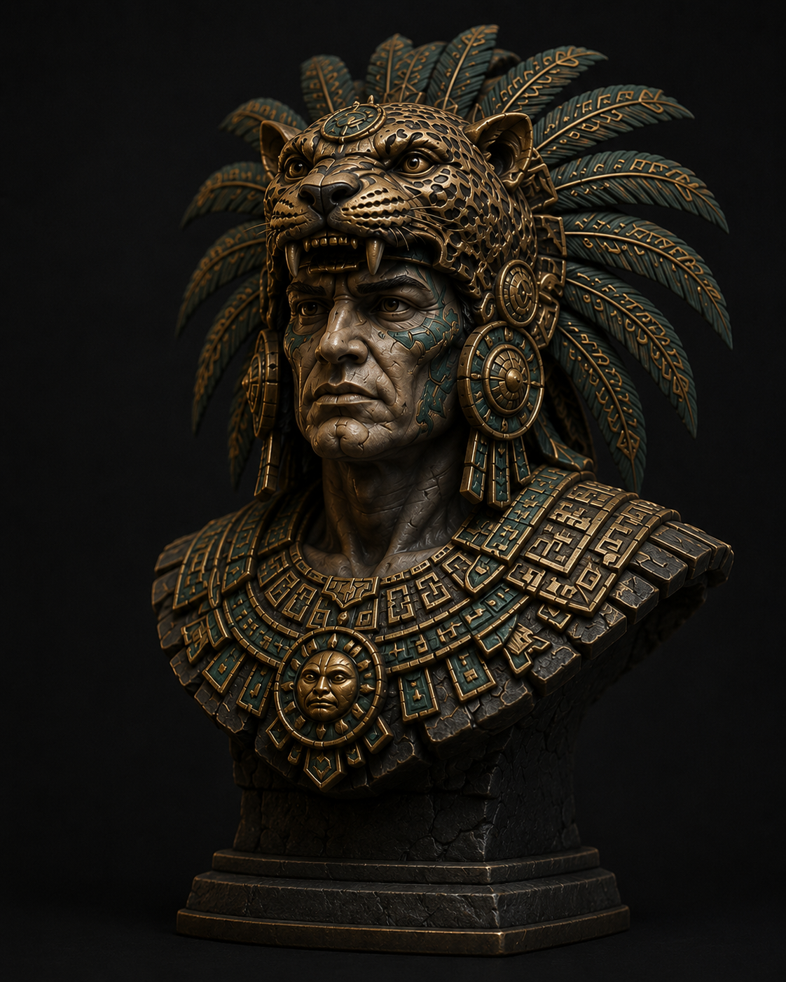 Emperador Jaguar – Busto STL para Impresión 3D