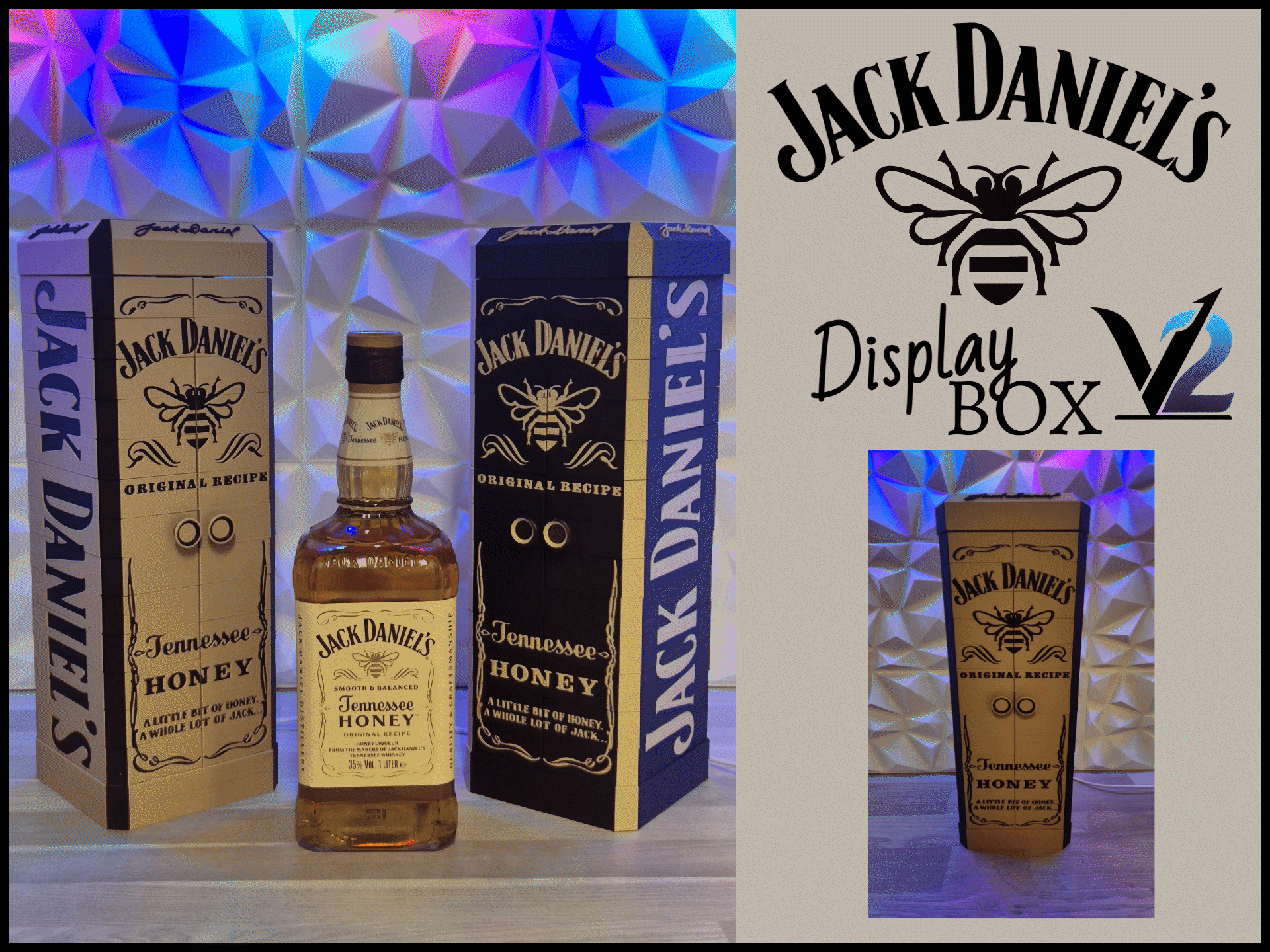 Jack Daniel's Tennessee Honey Folding door display box
