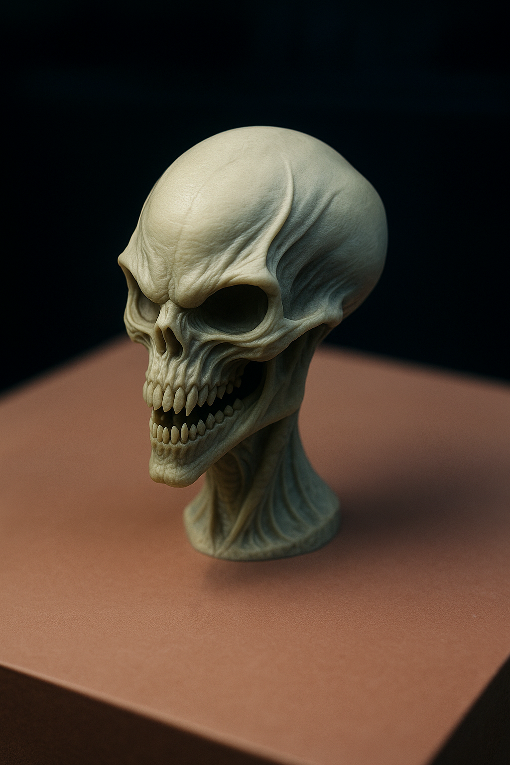 The Abyssal Sentinel – Hyper- Detailed Alien Skull