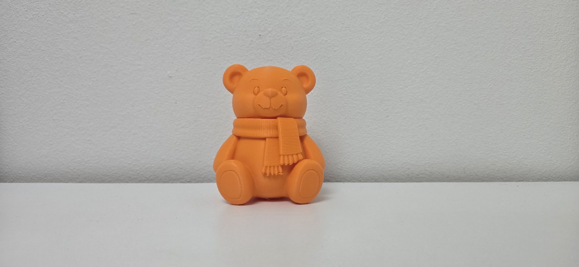 Cozy Teddy Bear with Scarf Christmas Figurine
