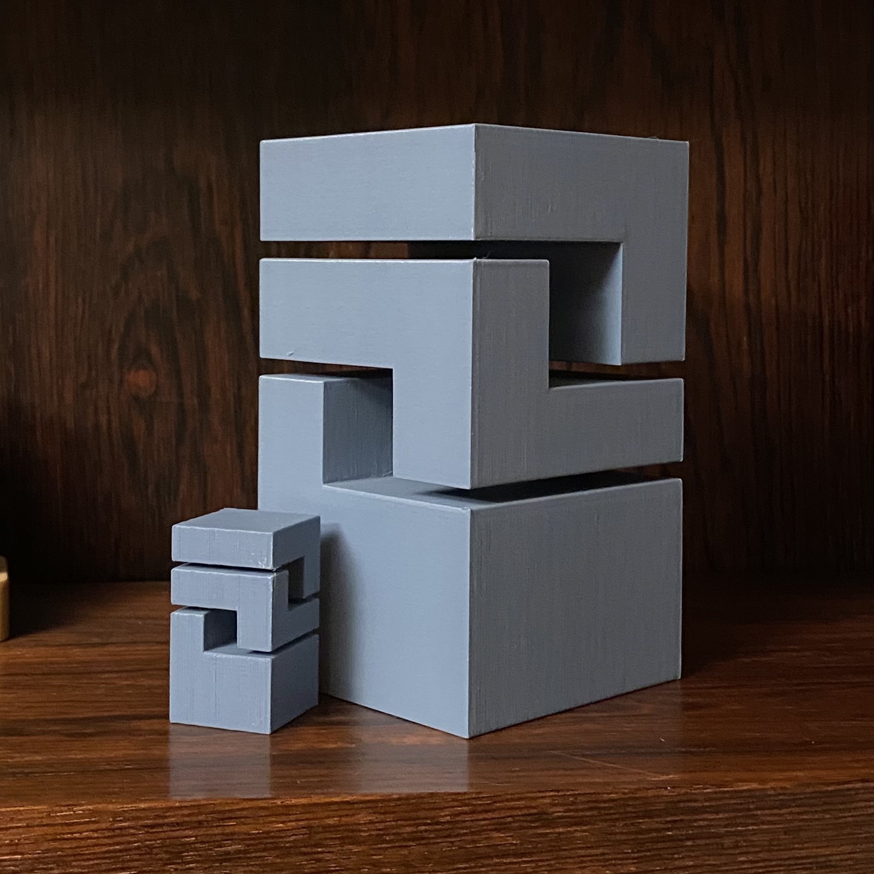 Blue Prince Impossible Escher Style Cube Decoration