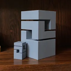 Blue Prince Impossible Escher Style Cube Decoration
