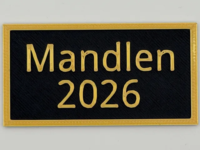 Mandlen 2026 text with frame