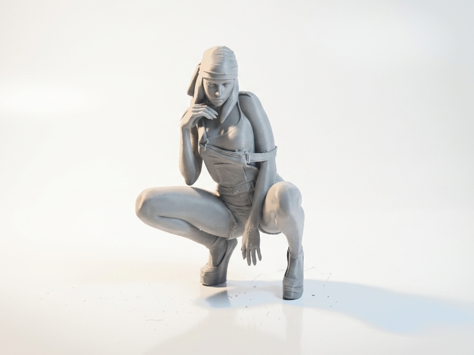 Squatting Female Figurine 3D Printable