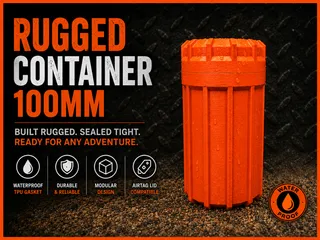 100mm Rugged Container with Lid & Gasket