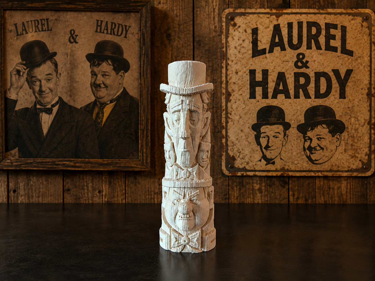 Laurel & Hardy Tribal Totem