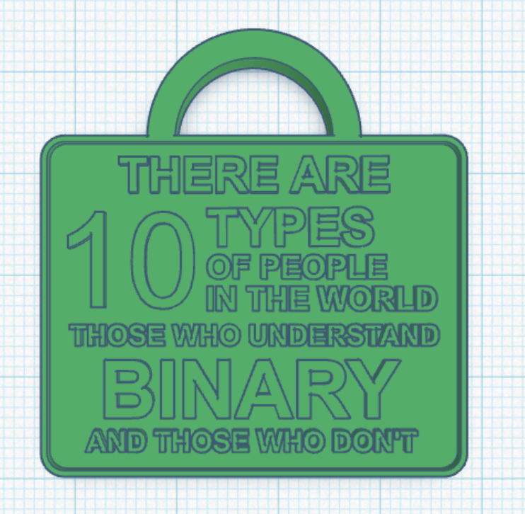 10 types of people keychain
