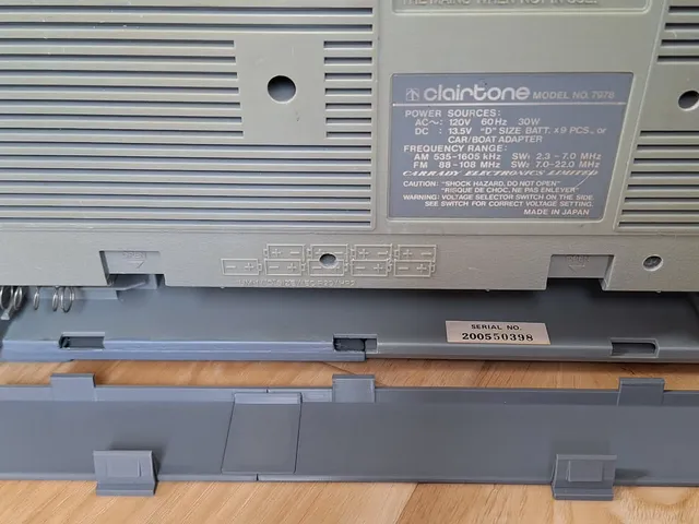 Clairtone 7978 Battery Cover