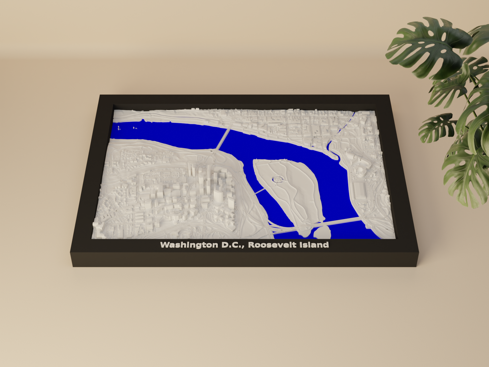 Washington D.C., Roosevelt Island, United States - 3D Miniature