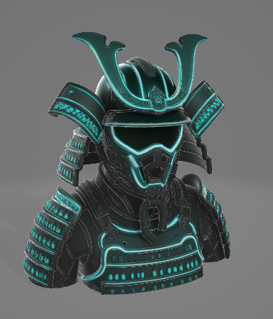 Cyberpunk Samurai Helmet