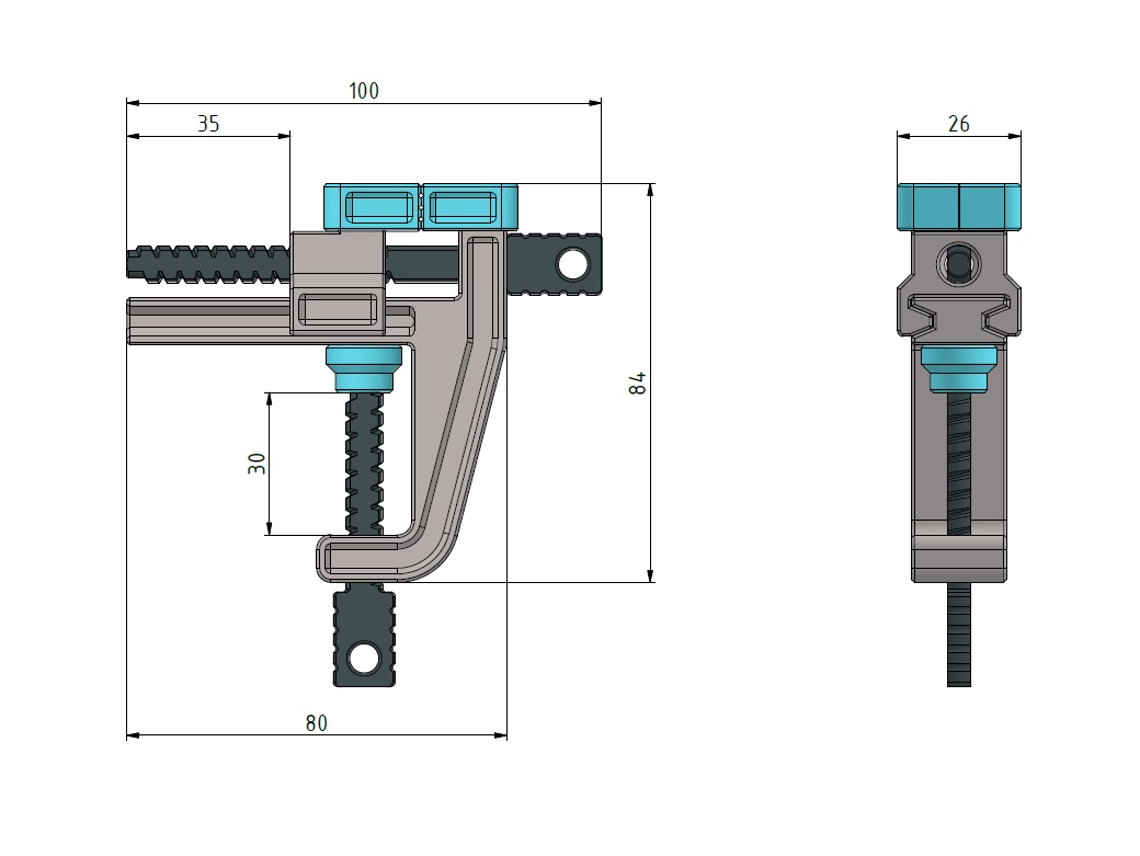 Table vise - 100% printable - no support - optimized orientation — miniatura 6
