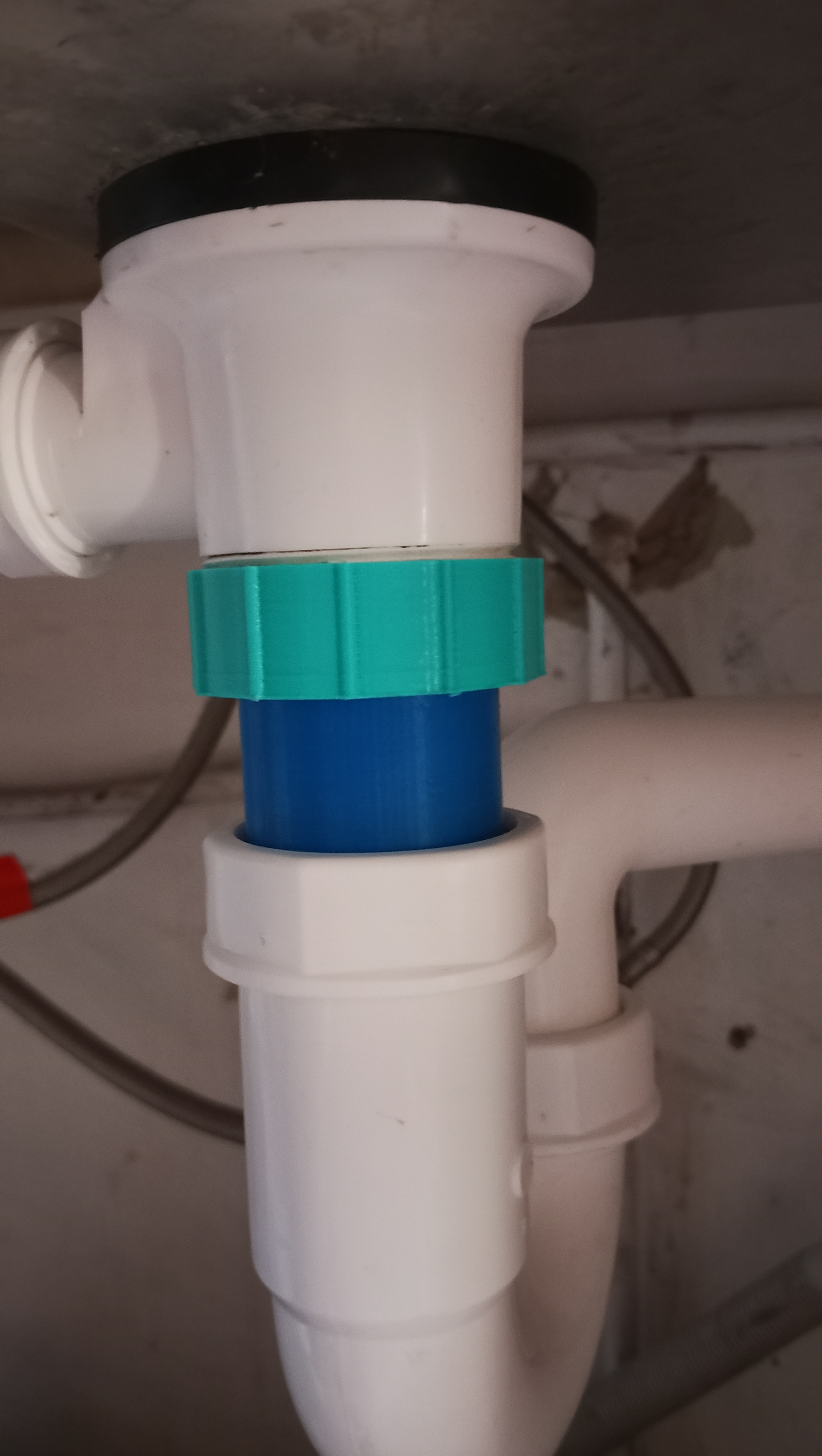 Syphon Küche DN40 Rohr Verschraubung