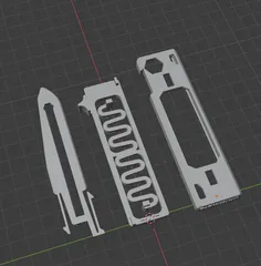 OTF Fidget Knife - only 3 Parts by uhltimate Remix-less plastic