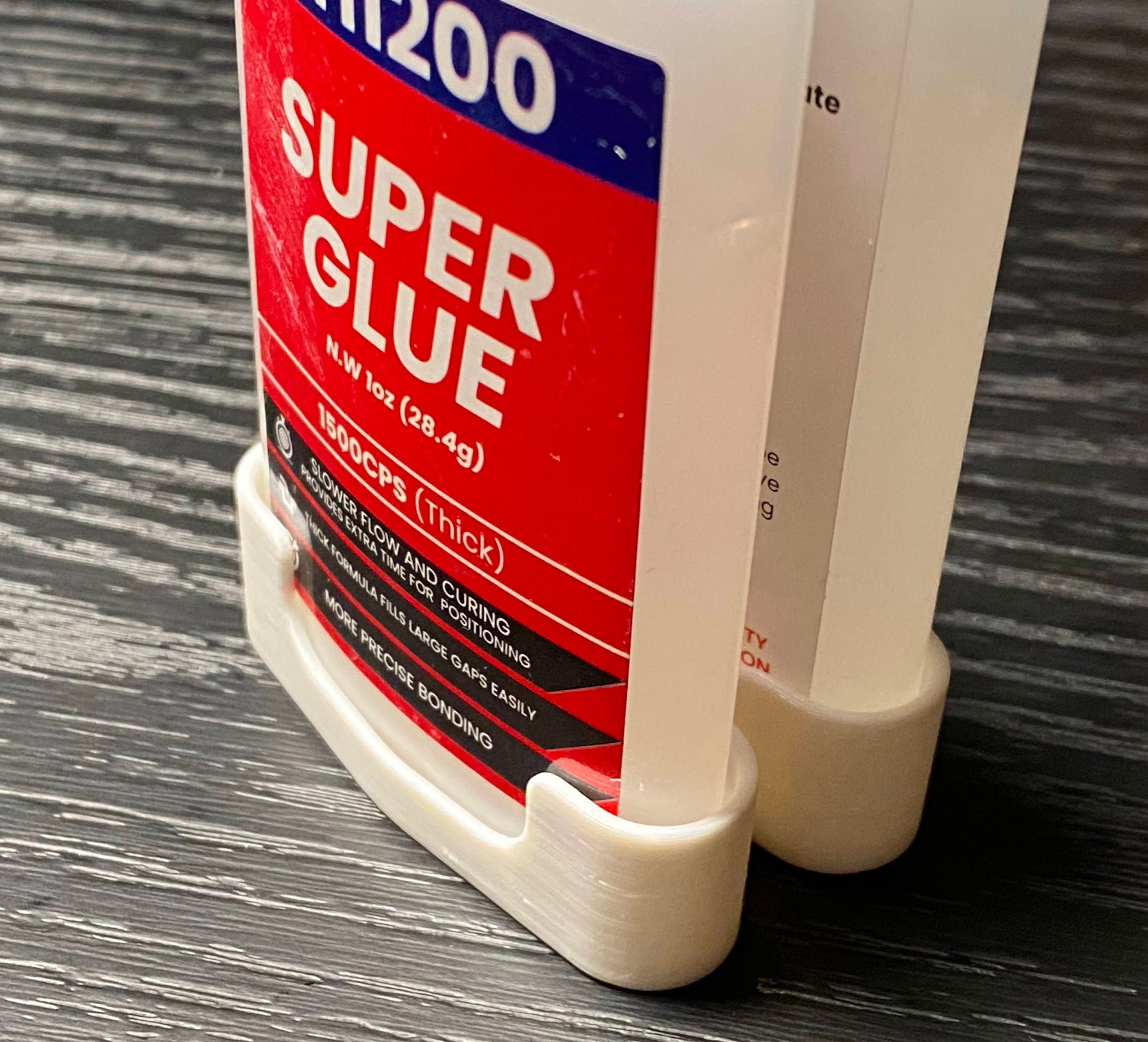 Dual GH1200 Super Glue bottle minimalistic holder