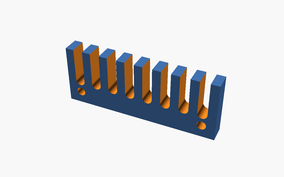 Cable Comb — Desk Cable Organizer with Slots (Customizable)