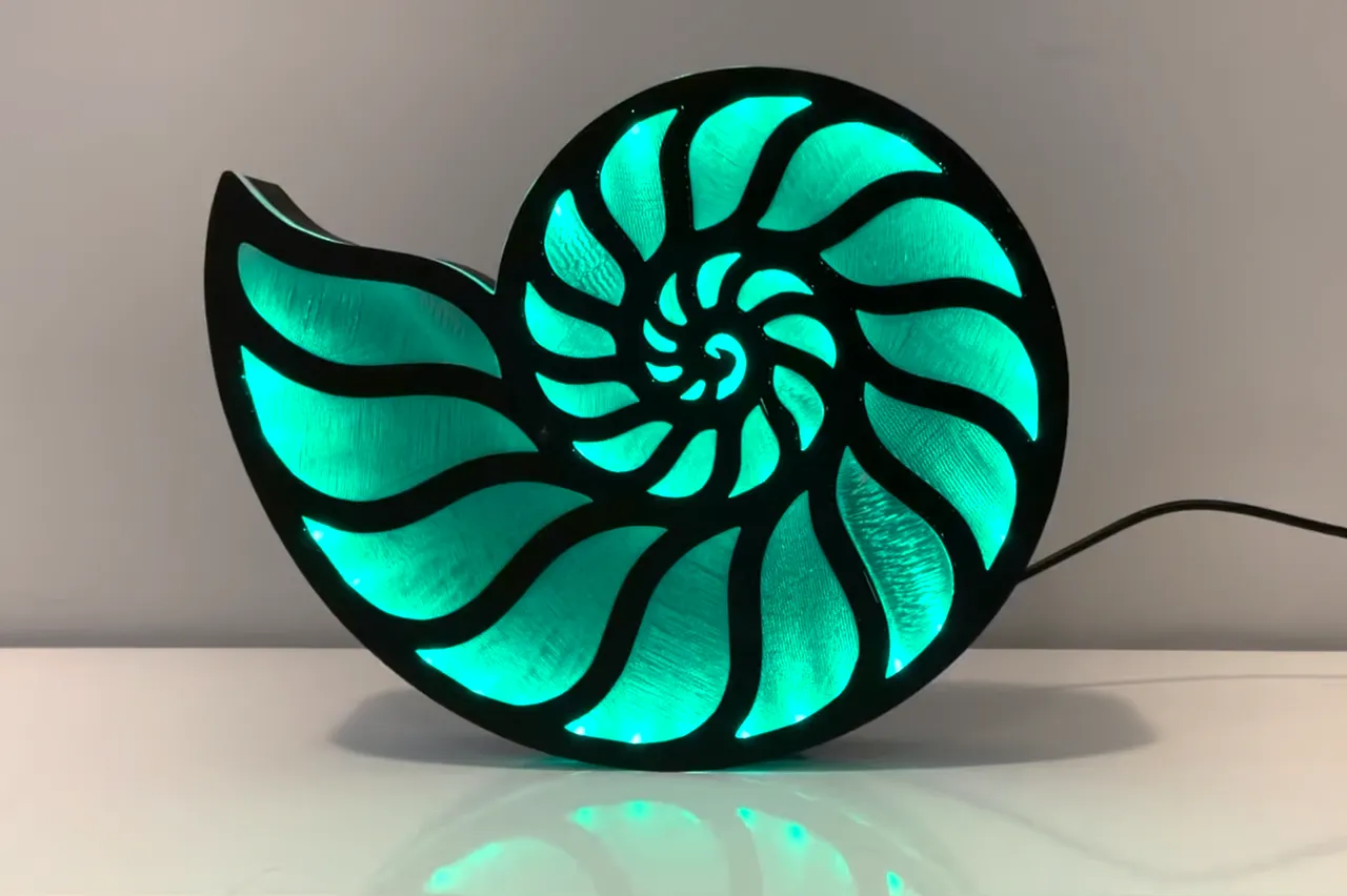Sound-Reactive Nautilus Lamp (Arduino Project) by Sean Liang