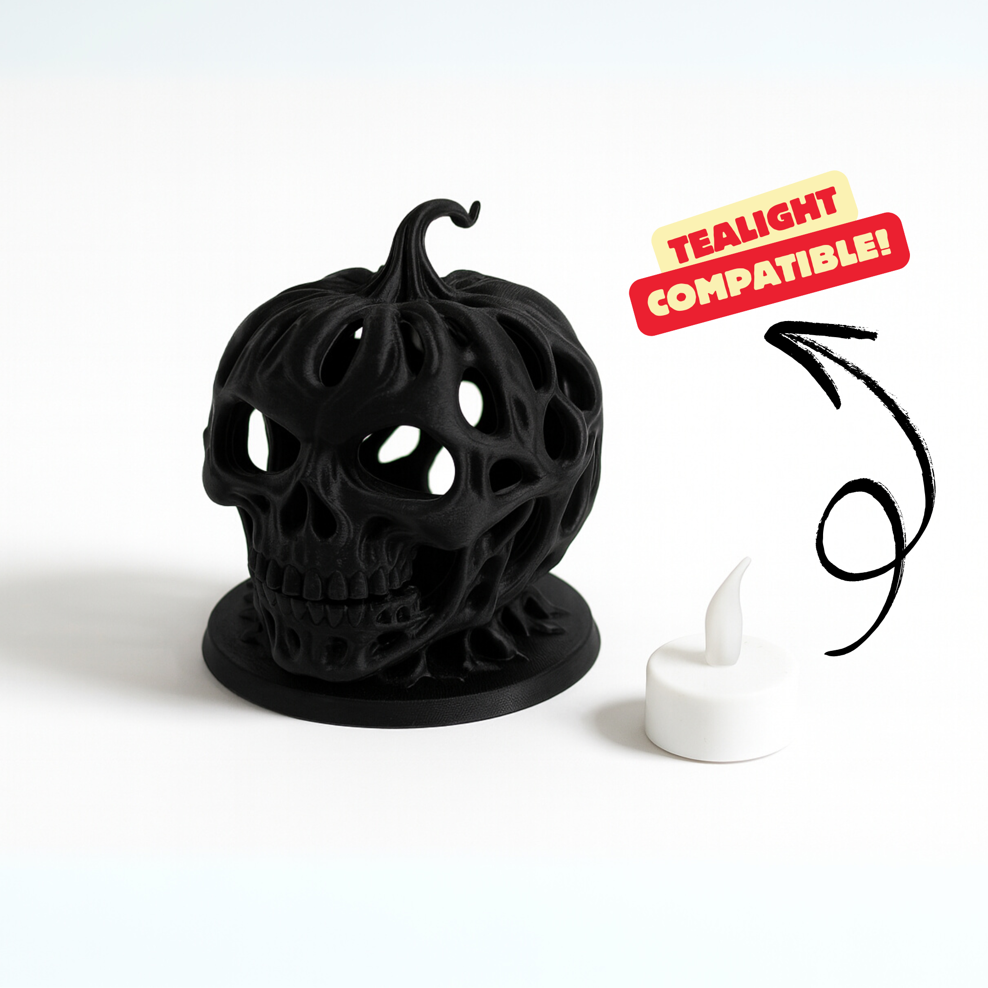 VORONOI SKELETON PUMPKIN HEAD / HALLOWEENDECOR / HOMEDECOR — miniatura 2