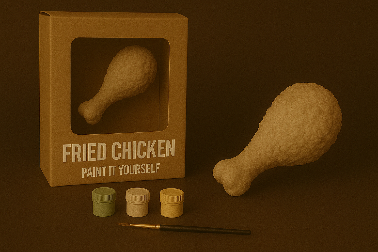 Fried Chicken – Paint-It-Yourself