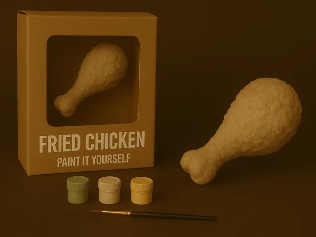 Fried Chicken – Paint-It-Yourself