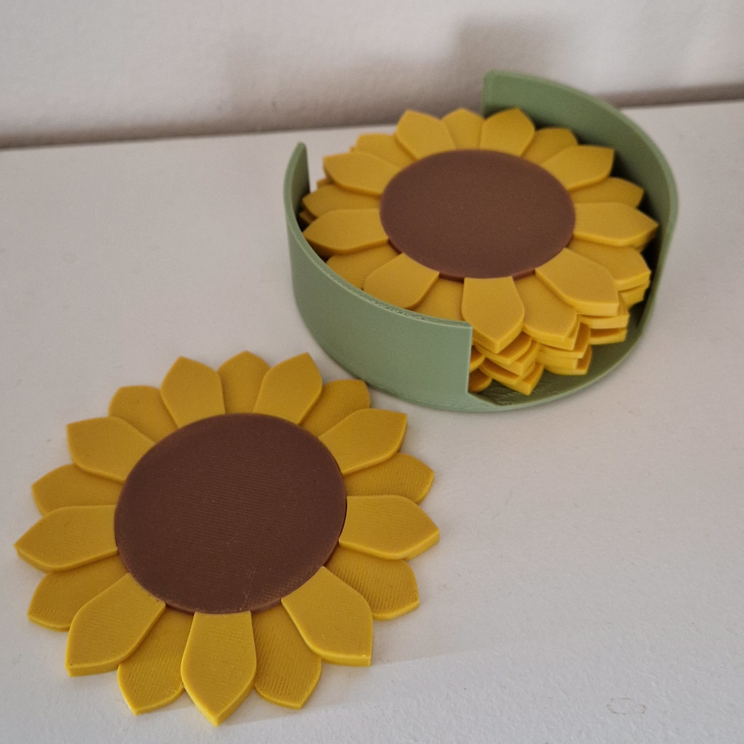 Miniatura 7 do modelo 3D Sunflower coasters