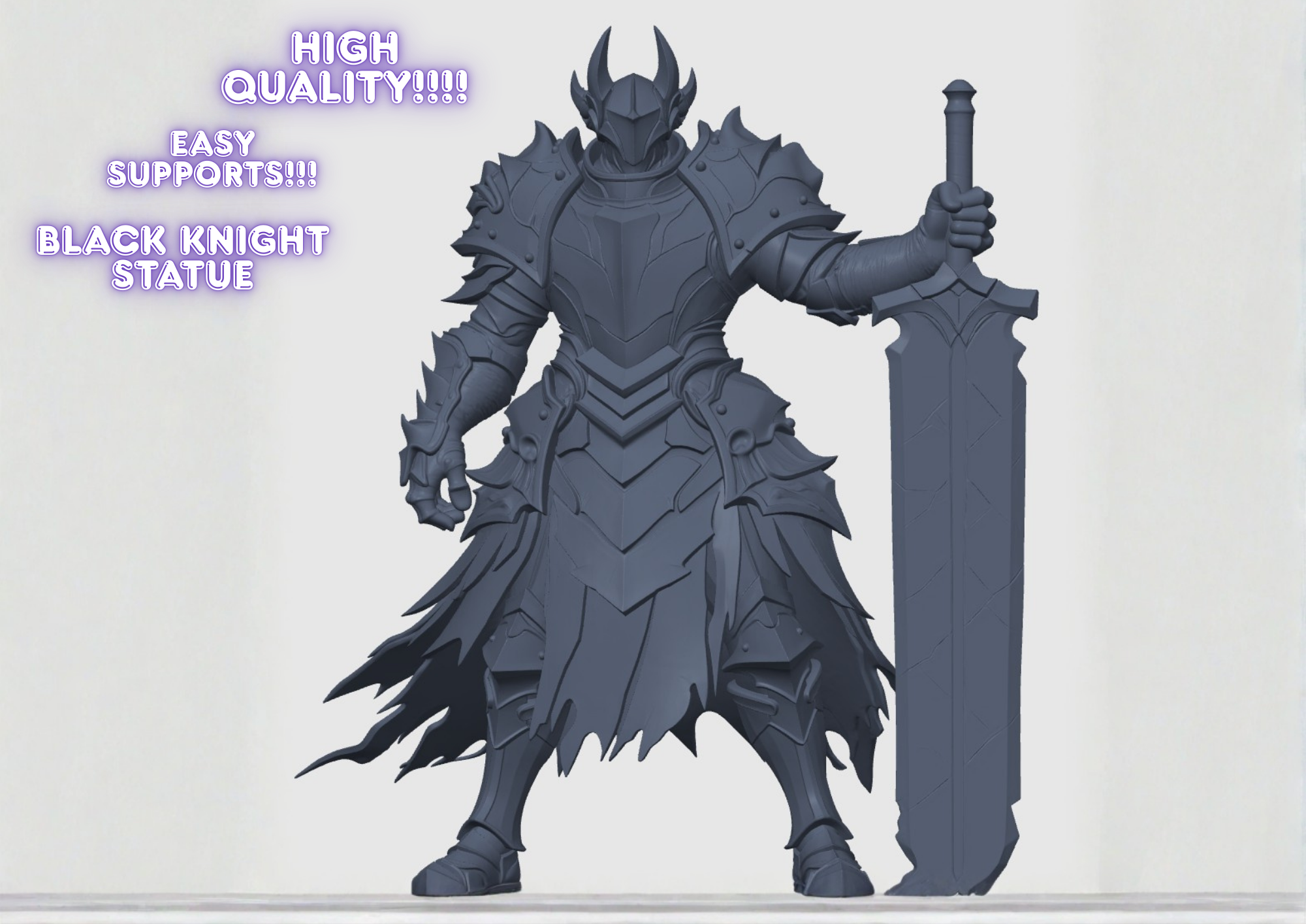 Black knight statue