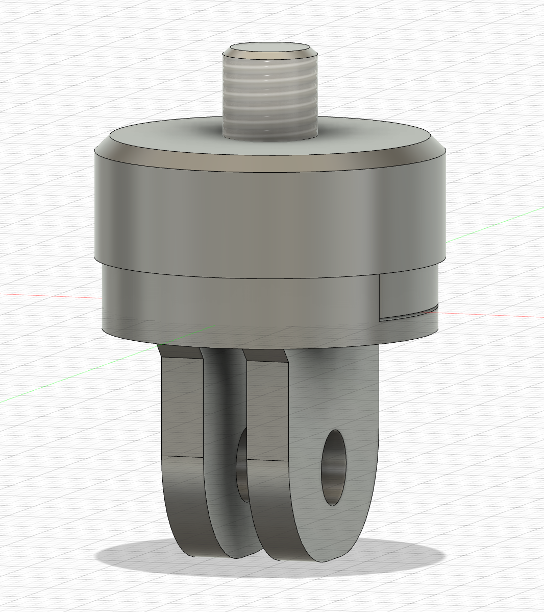 1/4-20 GoPro Mounting Finger Adapter - Heavy Duty 3D model
