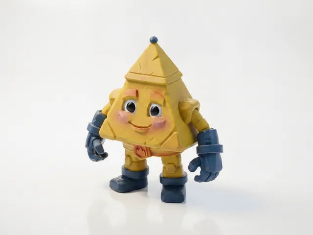 Cute Pyramid Bot Robot Chibi Figurine 3D Printable
