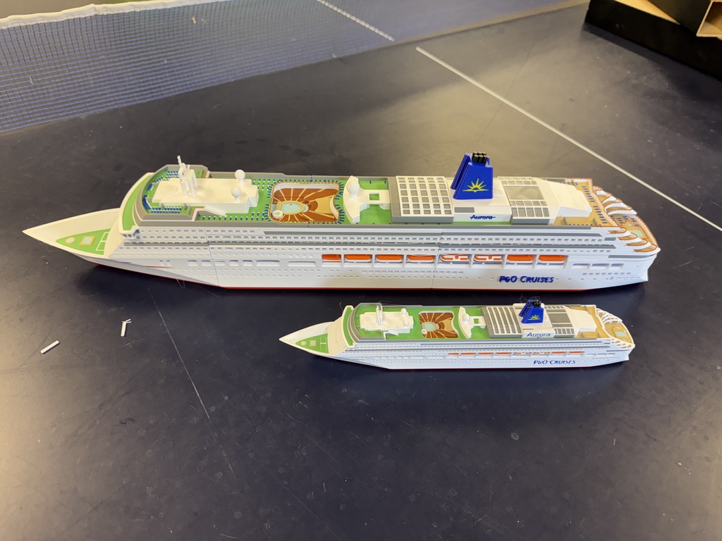 C1 INDX 11 Colour test print - P&O Cruises Aurora 1:500 Scale
