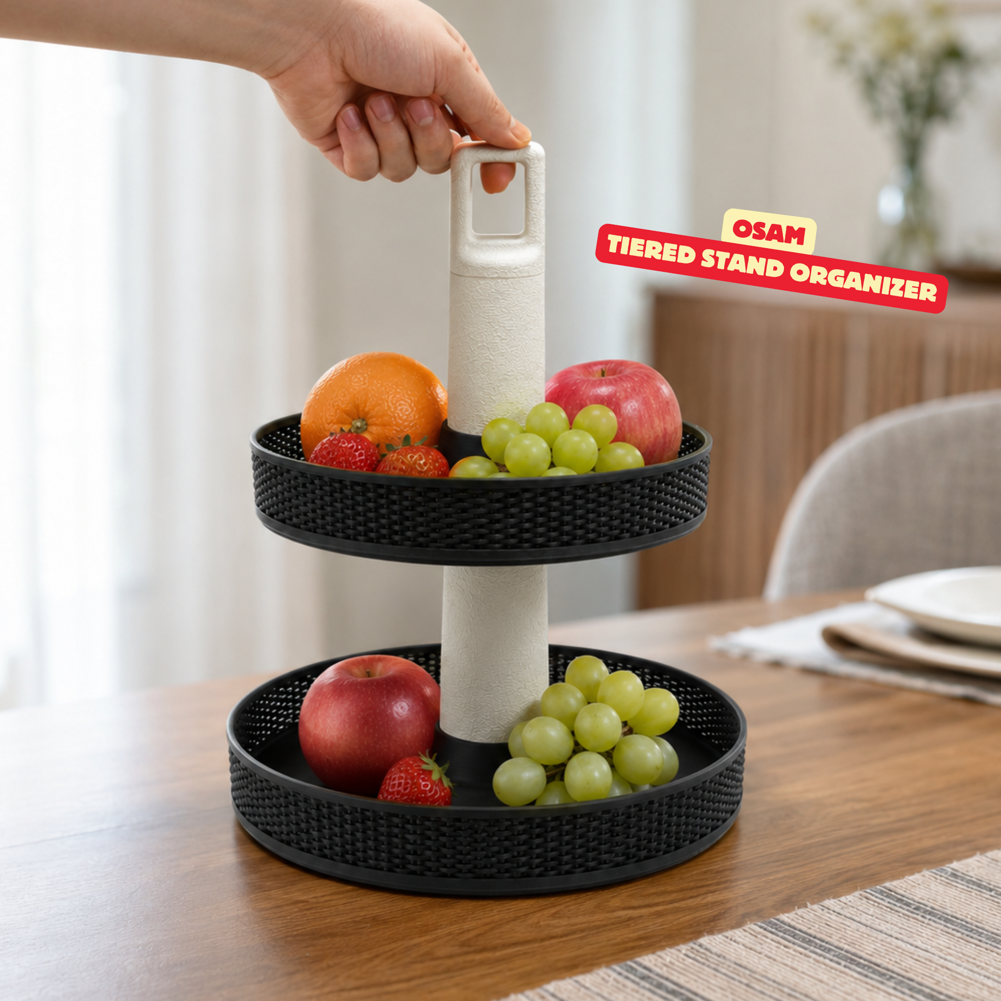 TIERED STAND ORGANIZER (OSAM) / MODERN FRUIT BOWL / MODERN HOMEDECOR / DECOR / ETAGERE
