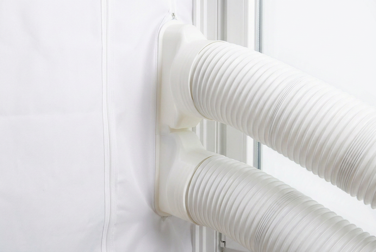 AC double hose flanged exit connector 150 mm
