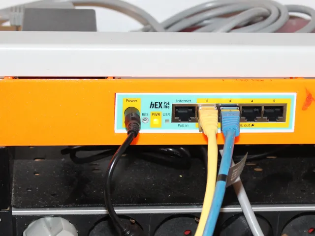 Mikrotik HexPoe (light) rackmount. Combines router and power supply into a single assembly.