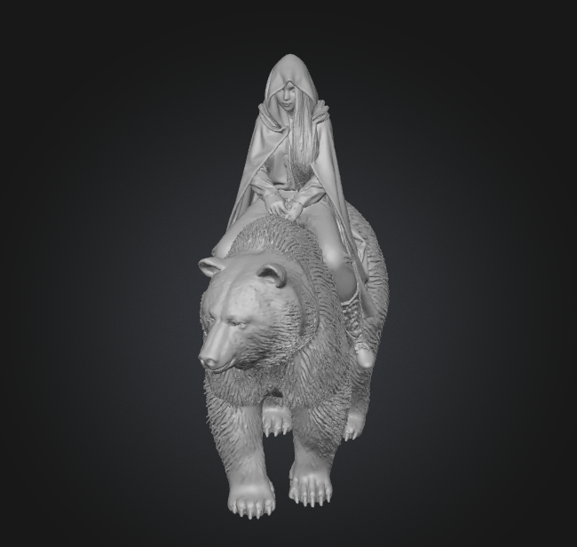 Women on a bear