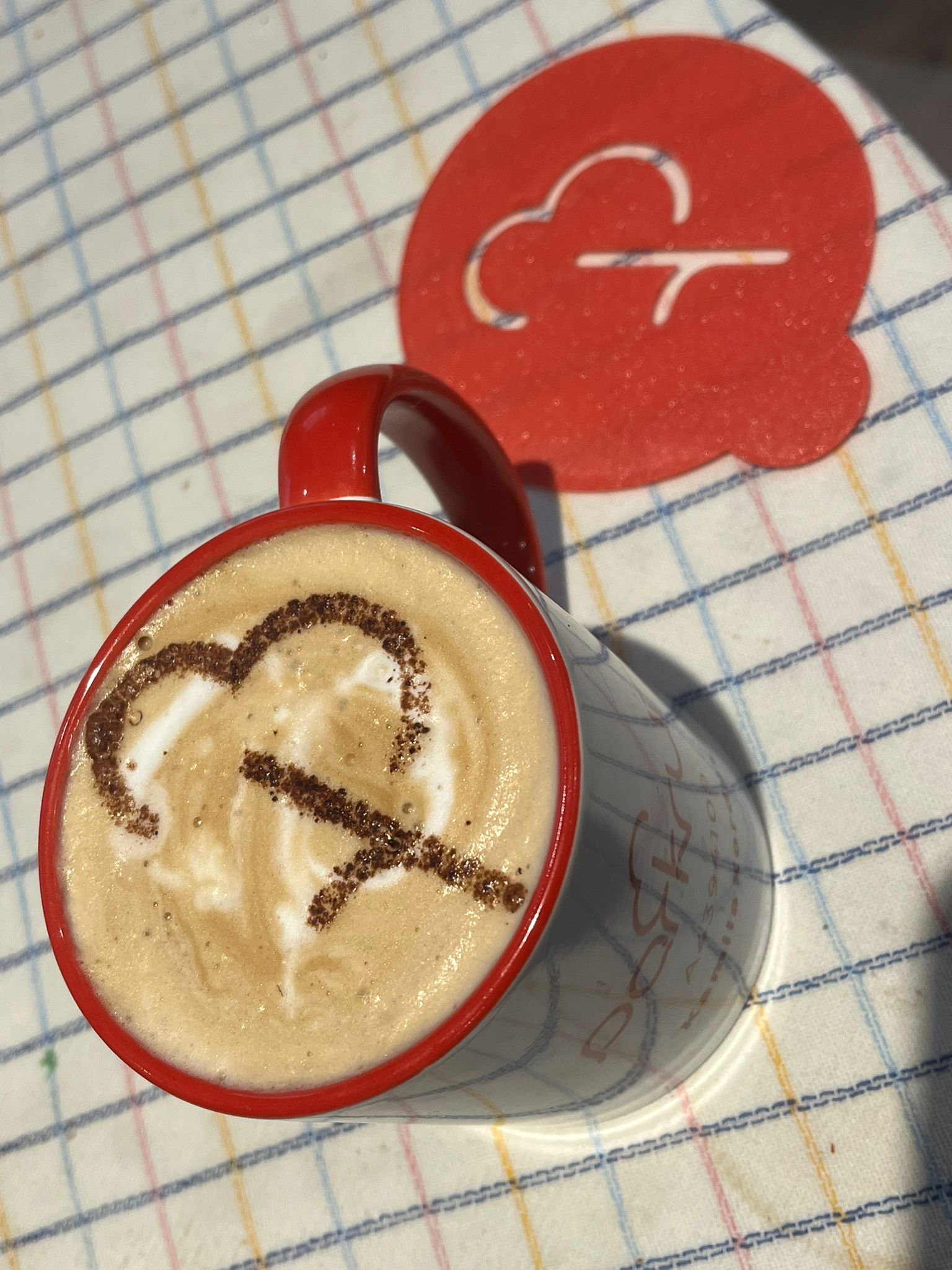 Parkrun coffee stencil