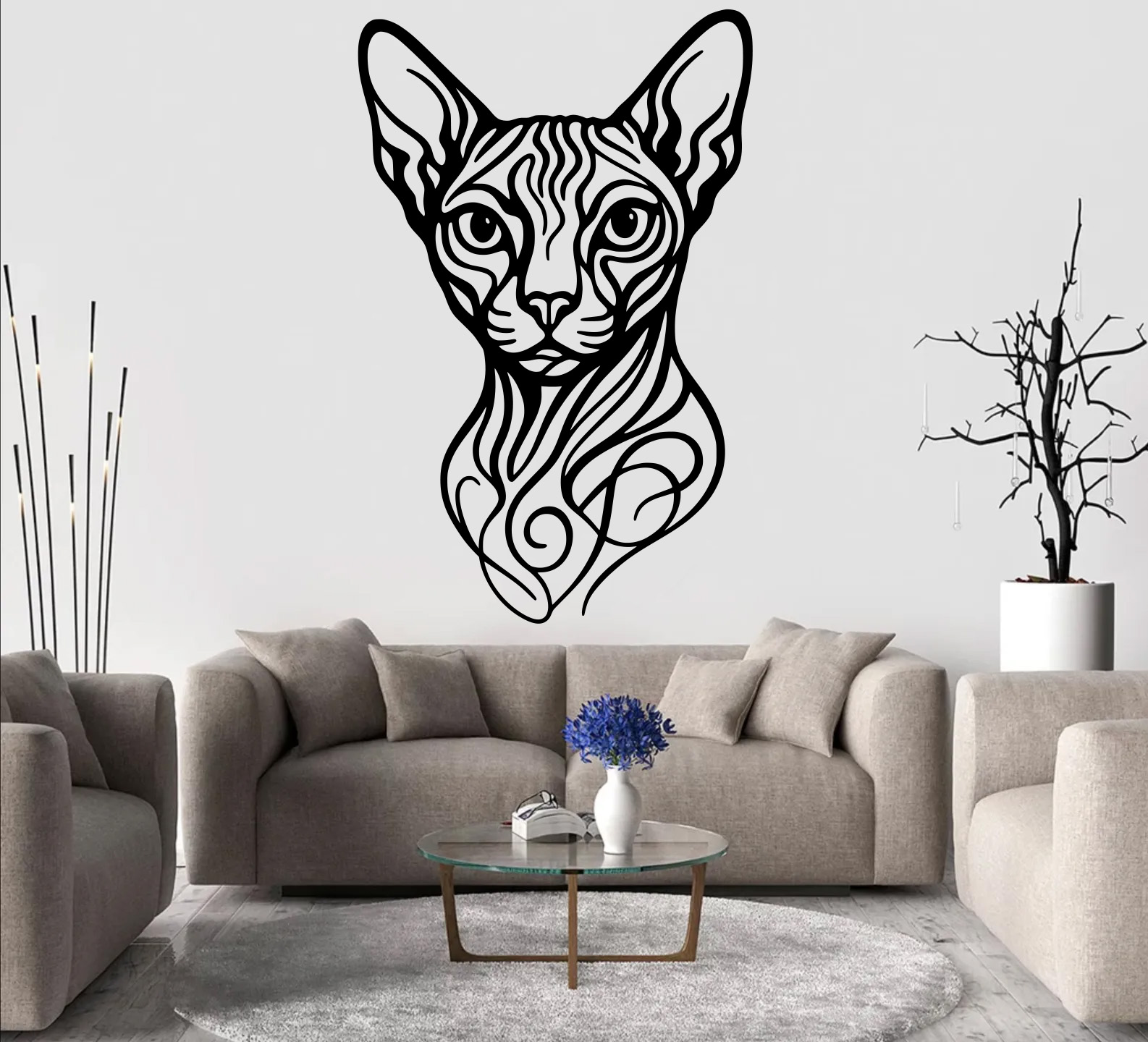 Sphynx cat wall art