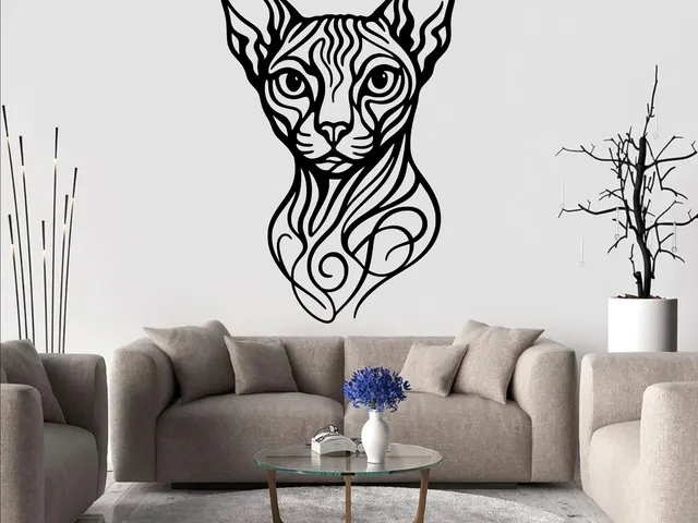 Sphynx cat wall art