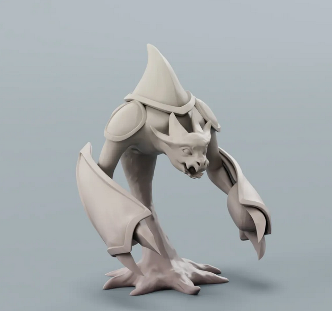 Living shadow clawed warrior figurine 3D model