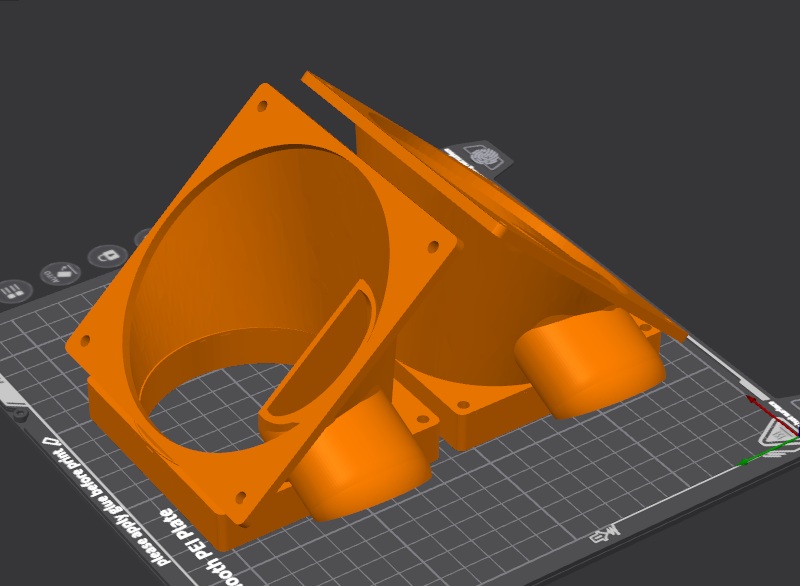 Nerdocy or Nerdq fan shroud 90-120 3D model