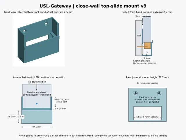 UniFi SuperLink Gateway Wall Mount — Hidden Ethernet Cable