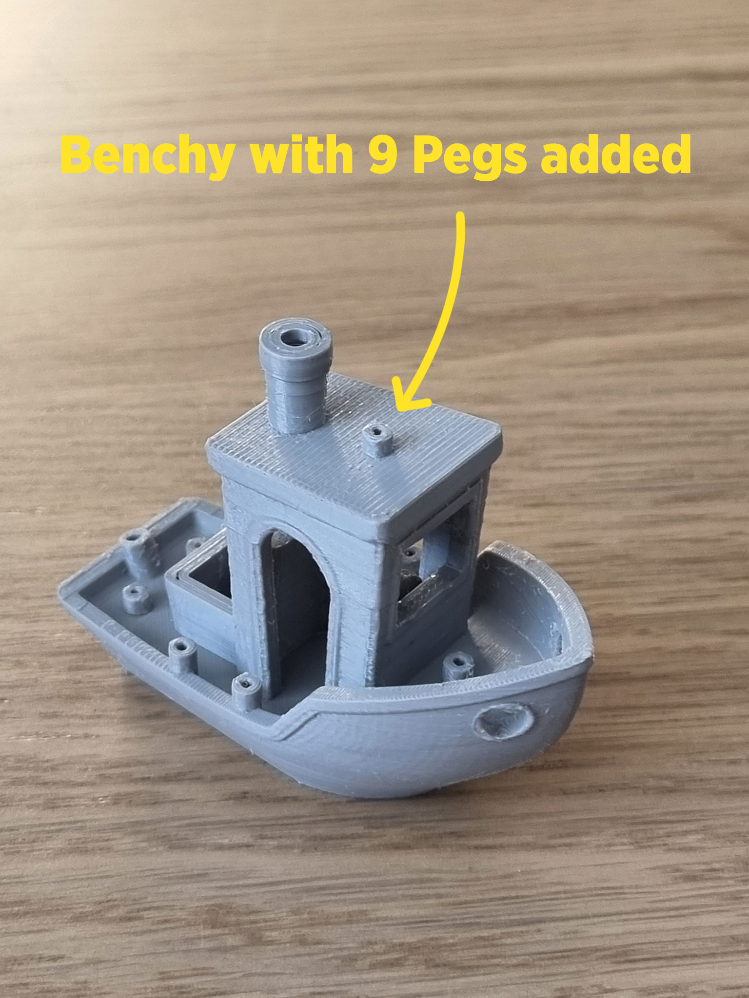 Modular Customizable Benchy – 9 Clip Pegs (Remix)