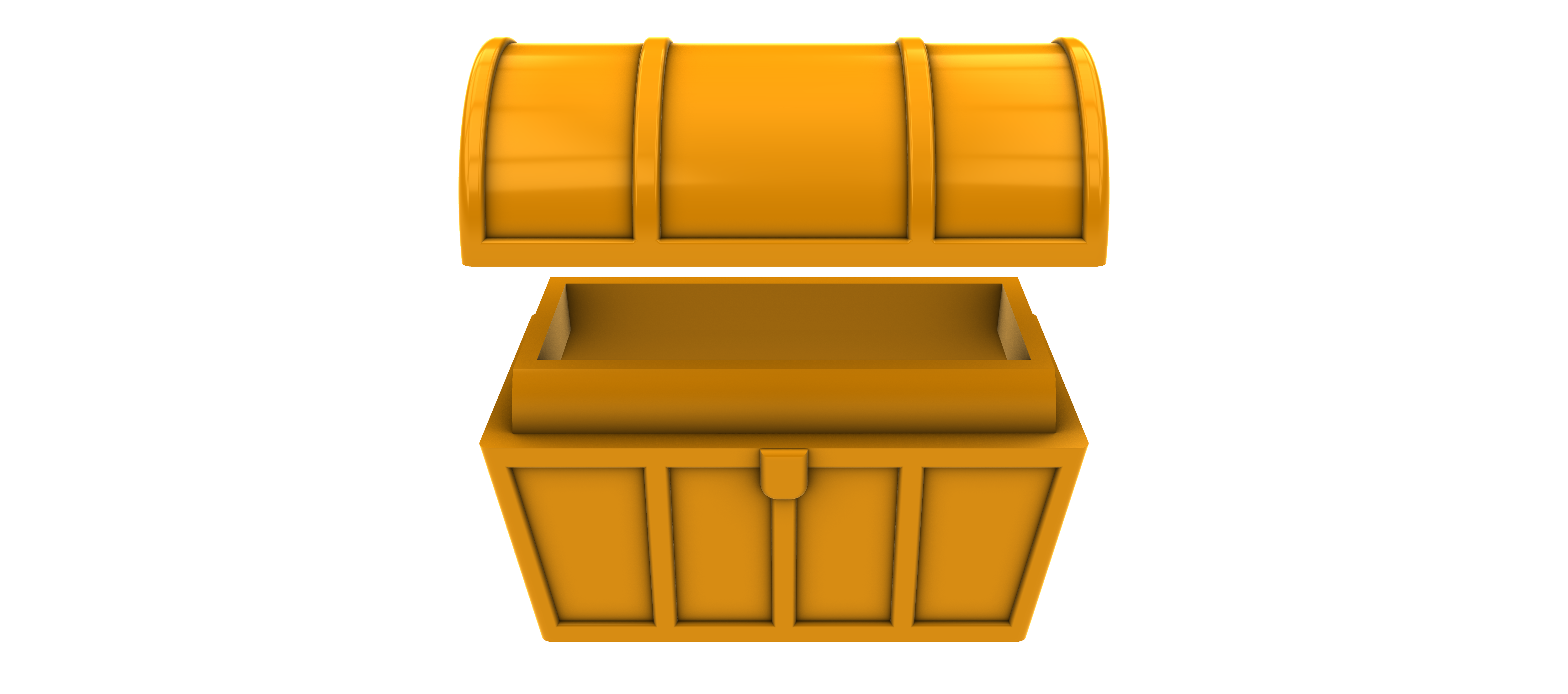 Miniatura 5 do modelo 3D Treasure Chest Container Simple