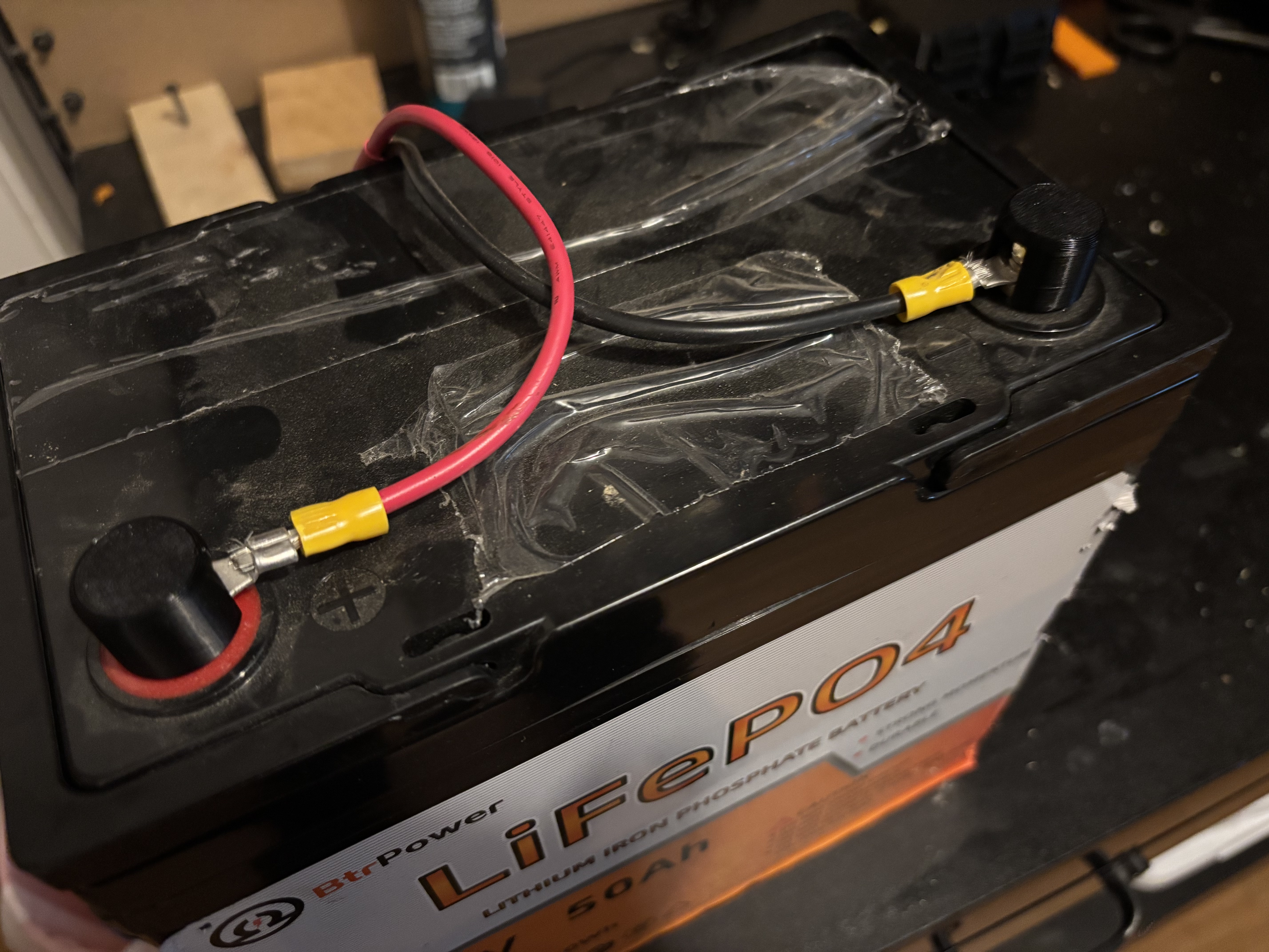 Terminal post cover for LifePo4 battery