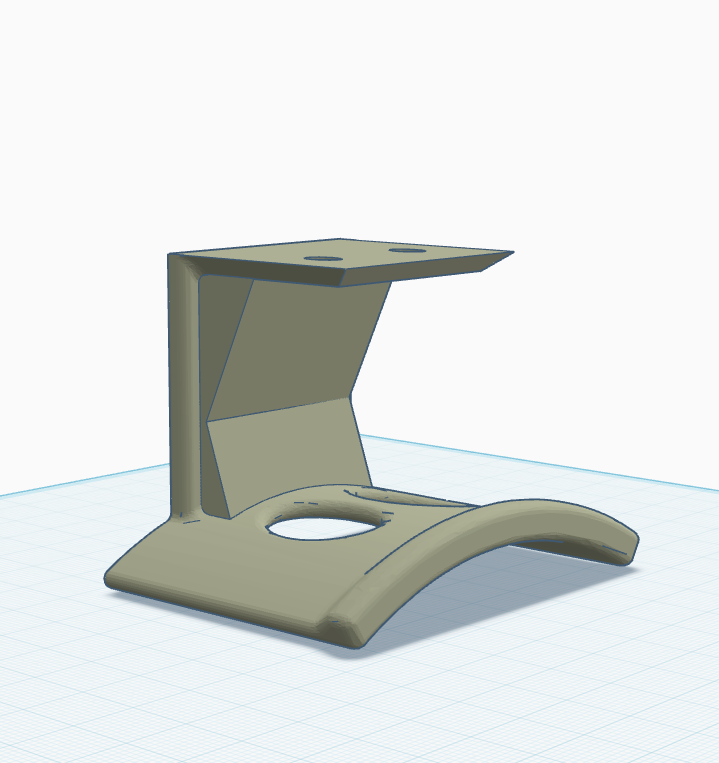 Under-desk headphone holder v2