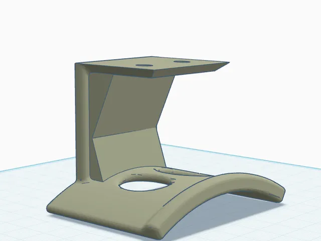 Under-desk headphone holder v2