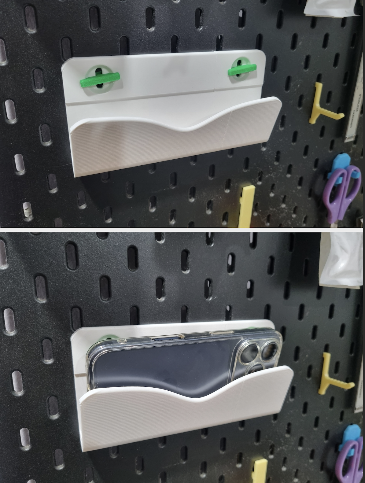 Skadis Pegboard Phone Holder | Horizontal