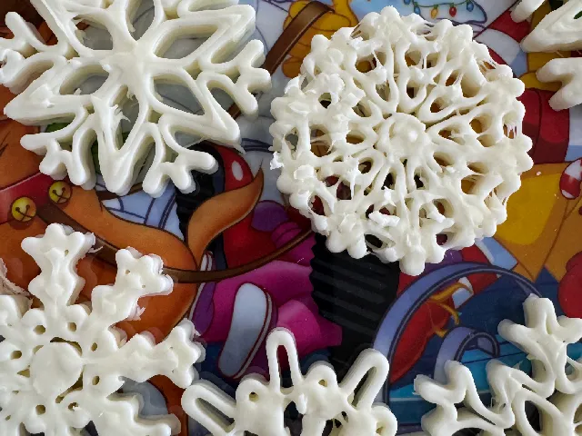 Snowflakes for chocolate printing
